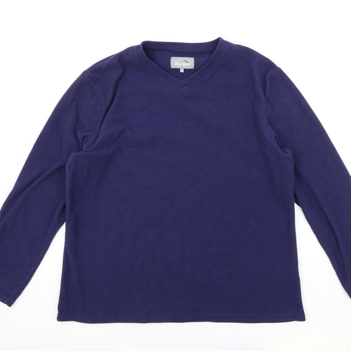 Peter Storm Womens Blue V-Neck Polyester Pullover Jumper Size 20