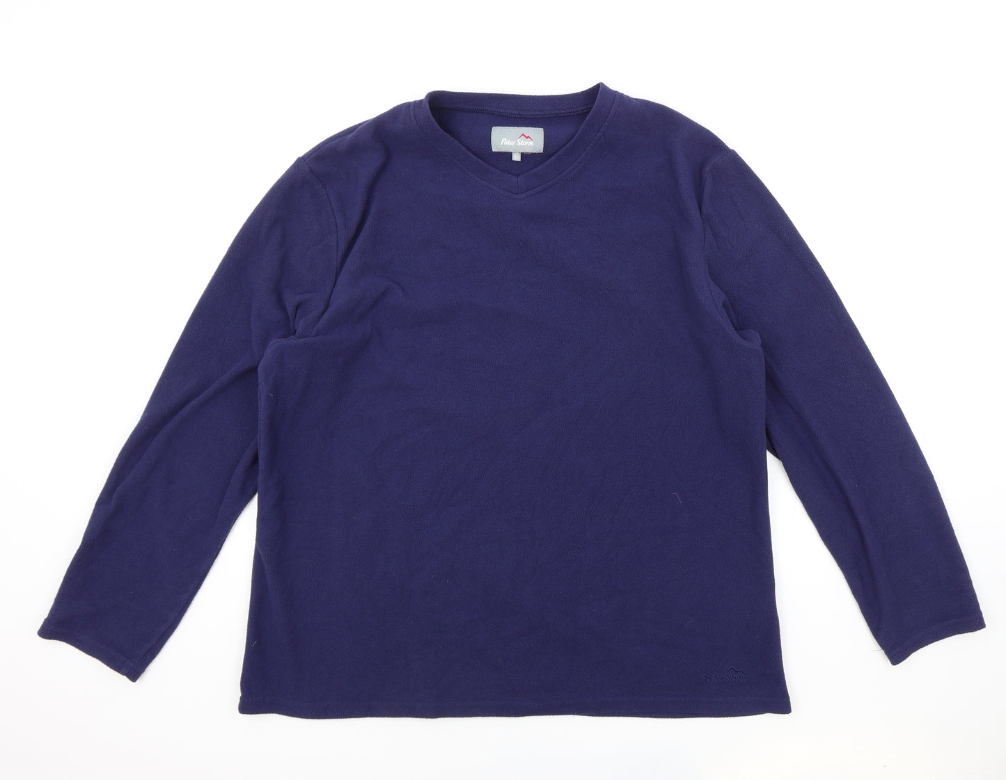 Peter Storm Womens Blue V-Neck Polyester Pullover Jumper Size 20