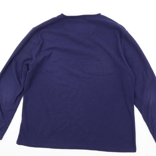 Peter Storm Womens Blue V-Neck Polyester Pullover Jumper Size 20