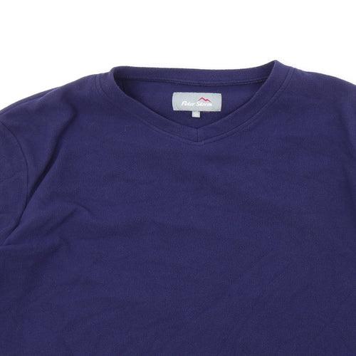 Peter Storm Womens Blue V-Neck Polyester Pullover Jumper Size 20