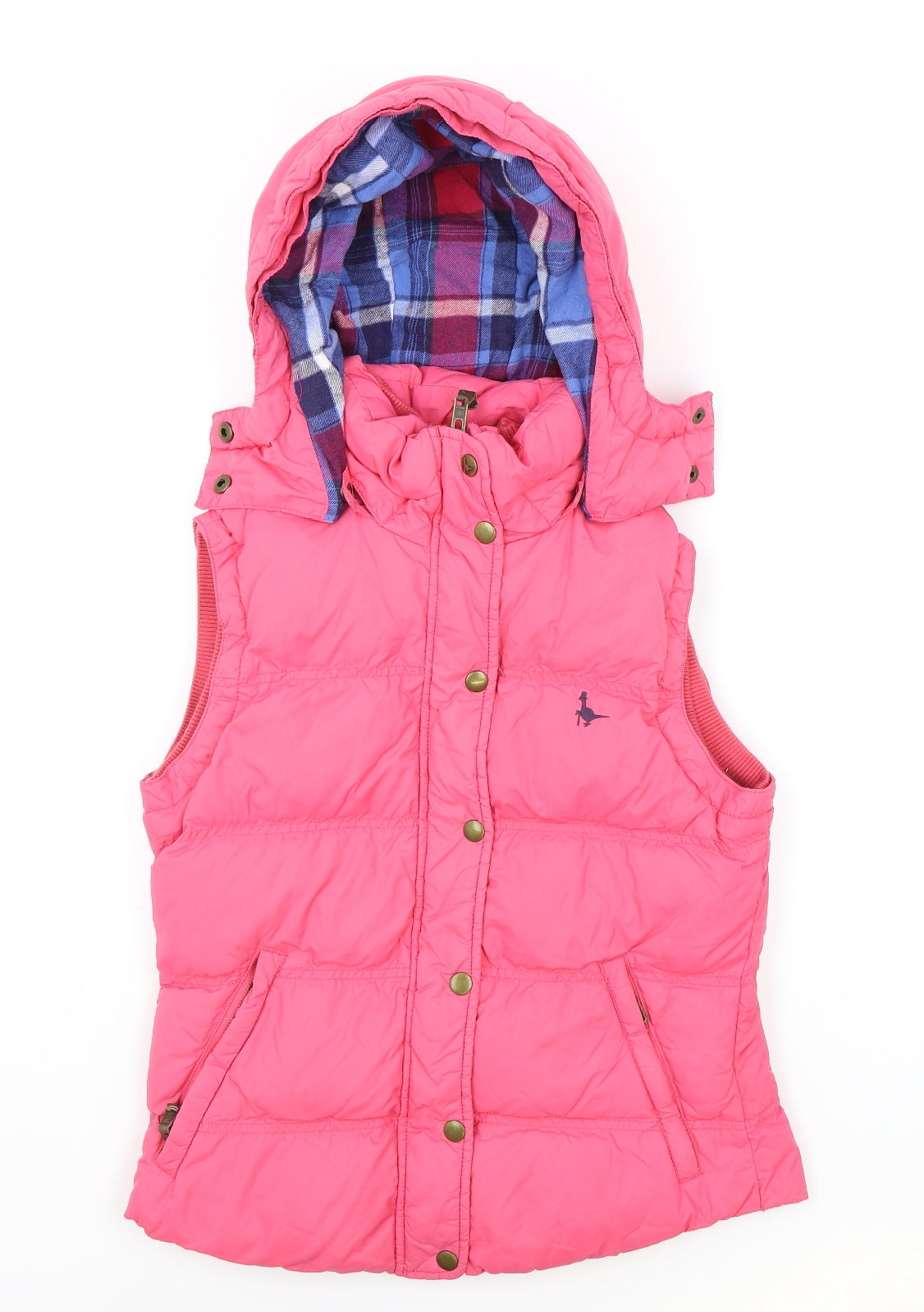 Jack Wills Womens Pink Gilet Waistcoat Size 8 Zip