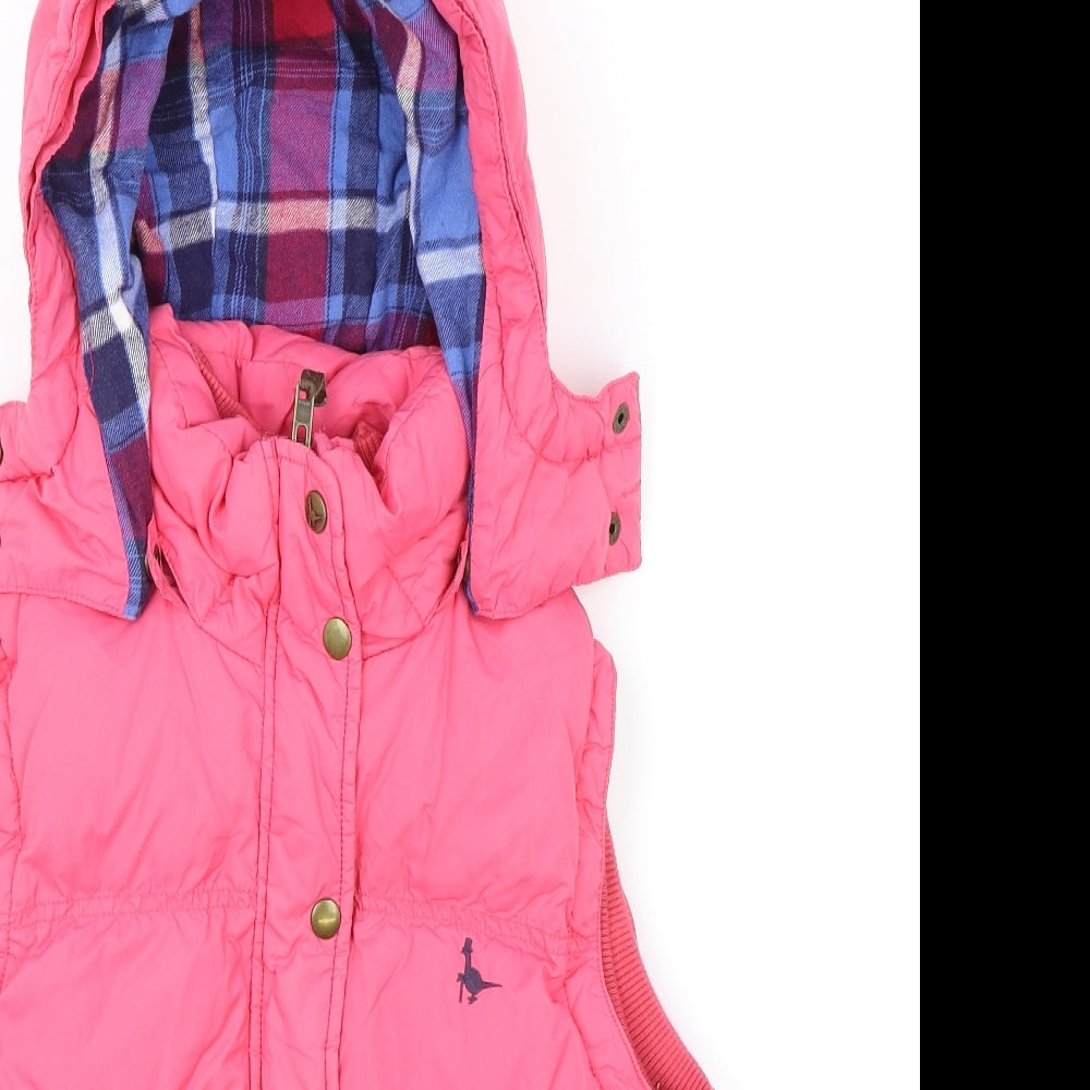 Jack Wills Womens Pink Gilet Waistcoat Size 8 Zip