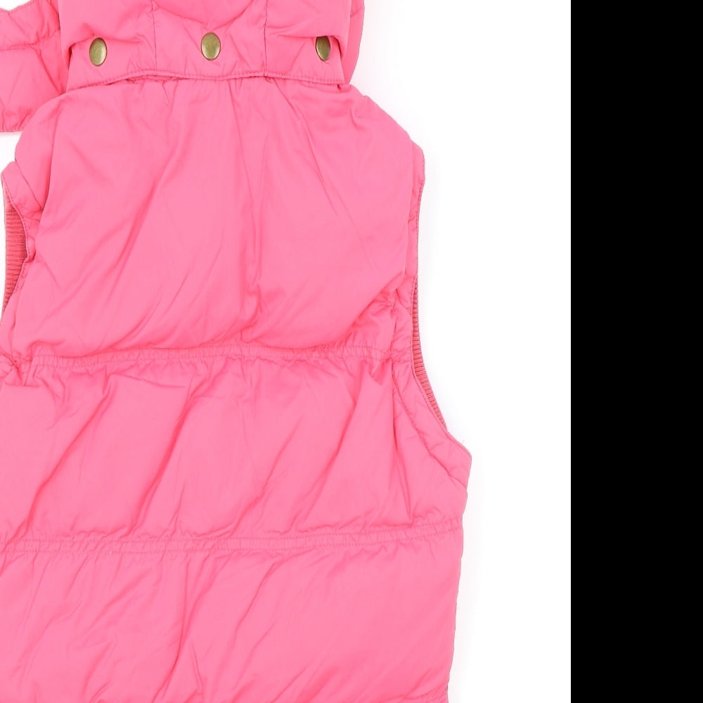 Jack Wills Womens Pink Gilet Waistcoat Size 8 Zip