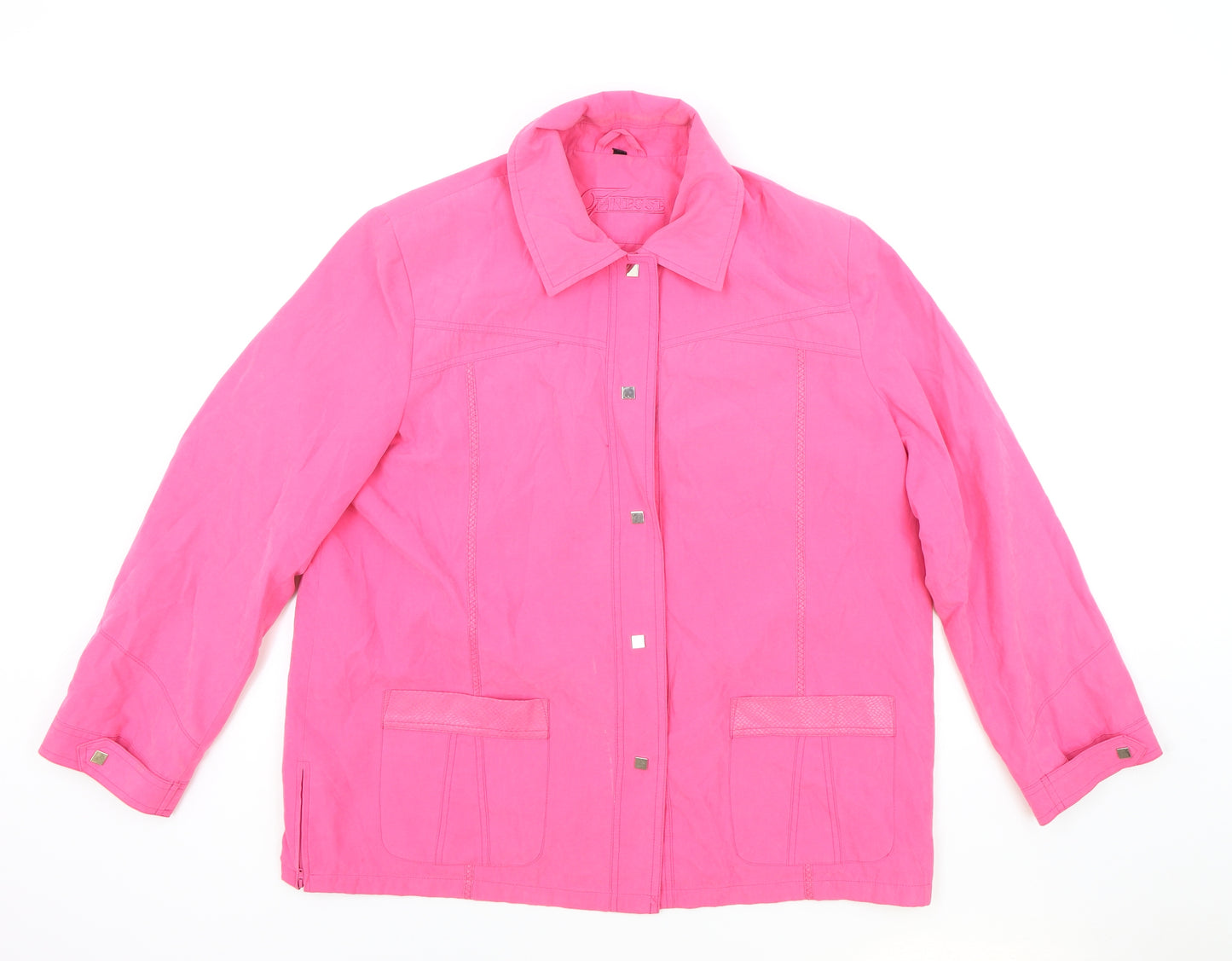 Ofinesse Womens Pink Jacket Size 18 Snap