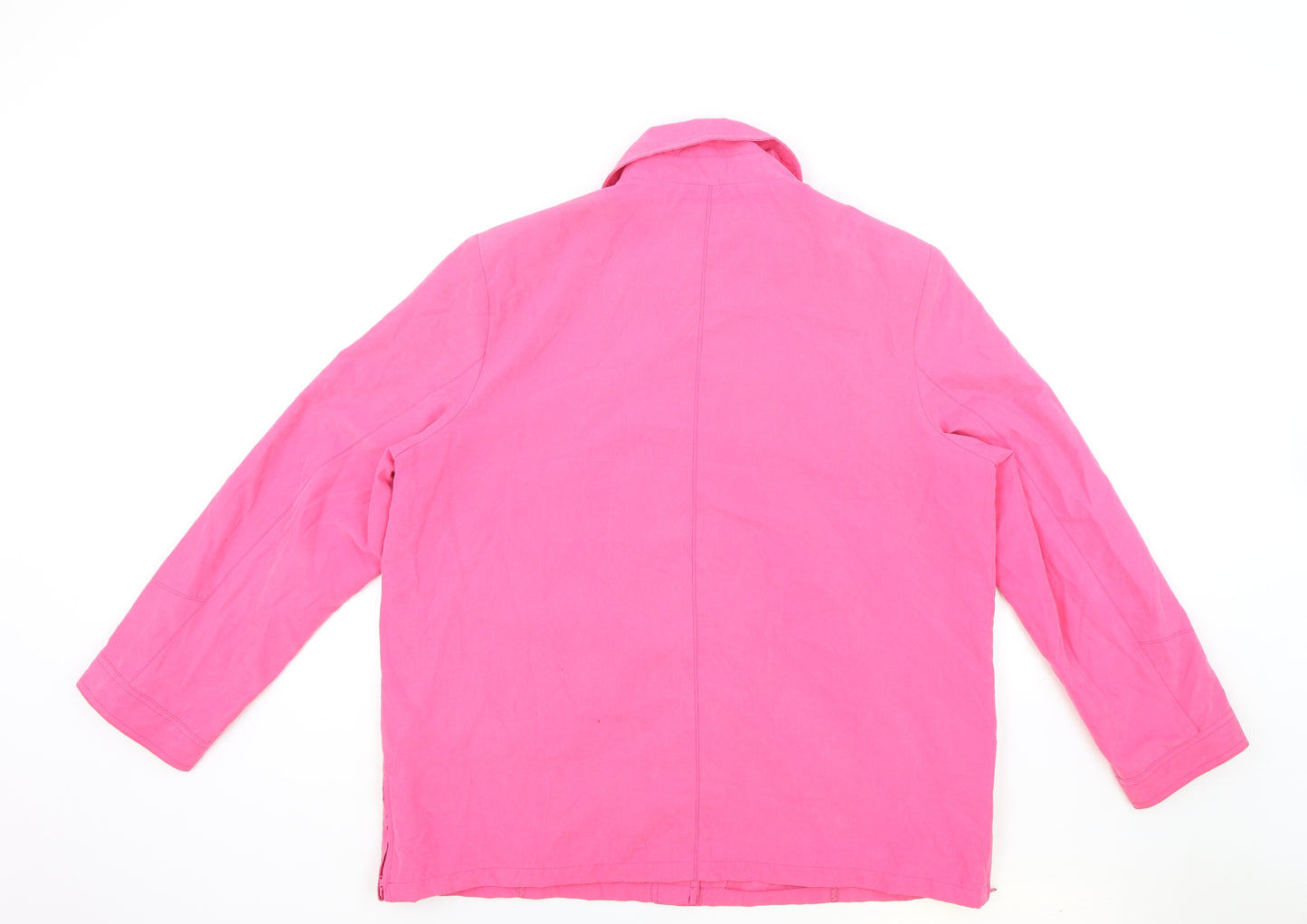 Ofinesse Womens Pink Jacket Size 18 Snap
