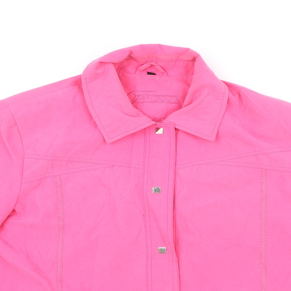 Ofinesse Womens Pink Jacket Size 18 Snap