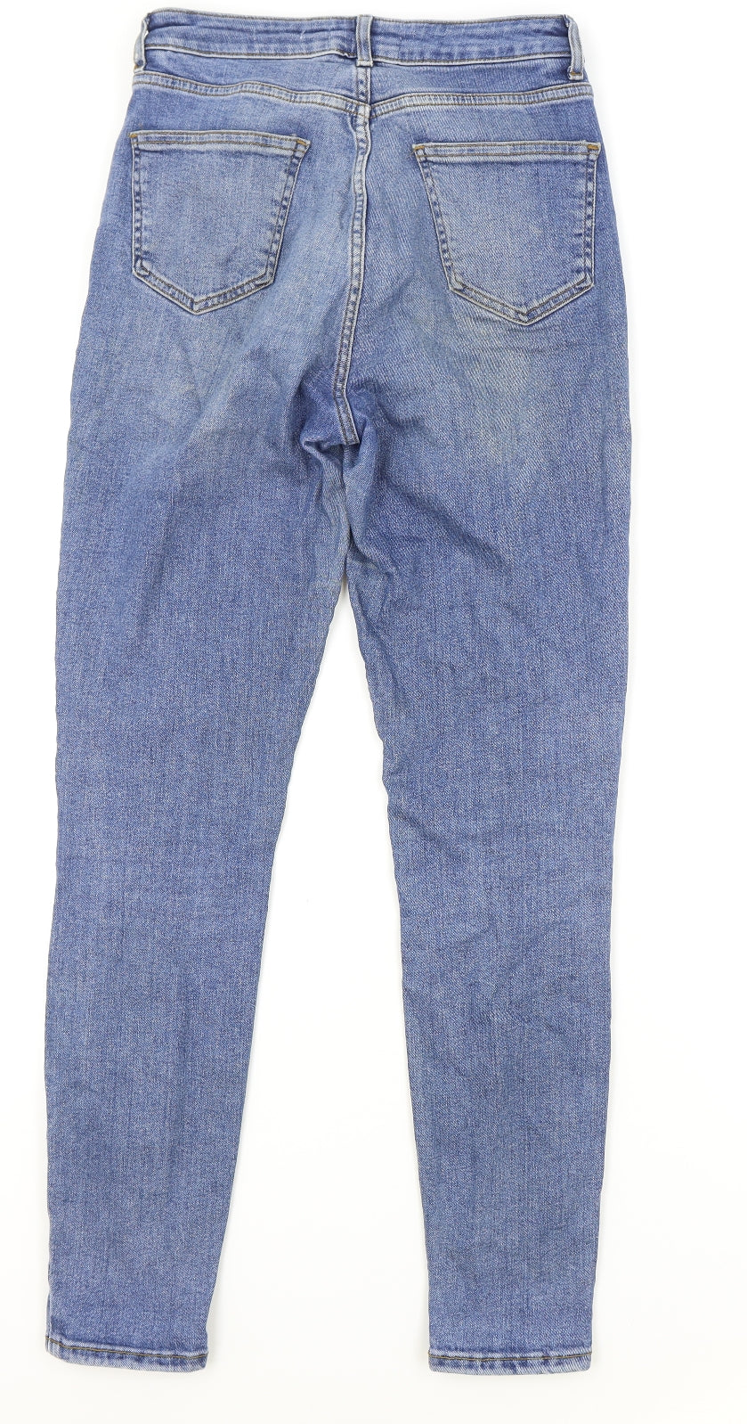 New Look Womens Blue Elastane Skinny Jeans Size 10 L28 in Regular Zip
