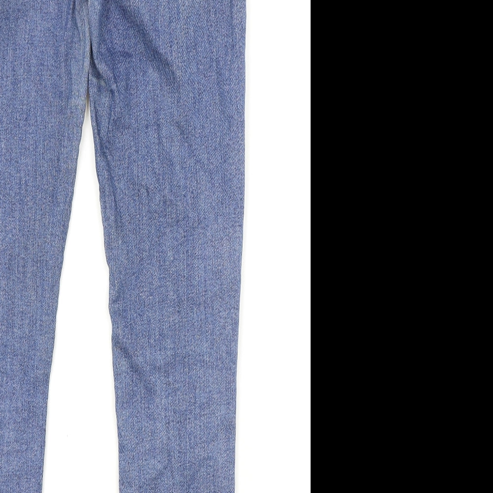 New Look Womens Blue Elastane Skinny Jeans Size 10 L28 in Regular Zip
