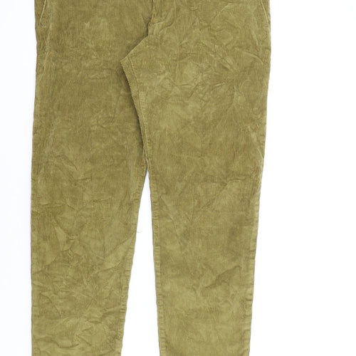 Selected Homme Mens Brown Cotton Straight Jeans Size 36 in L34 in Slim Zip