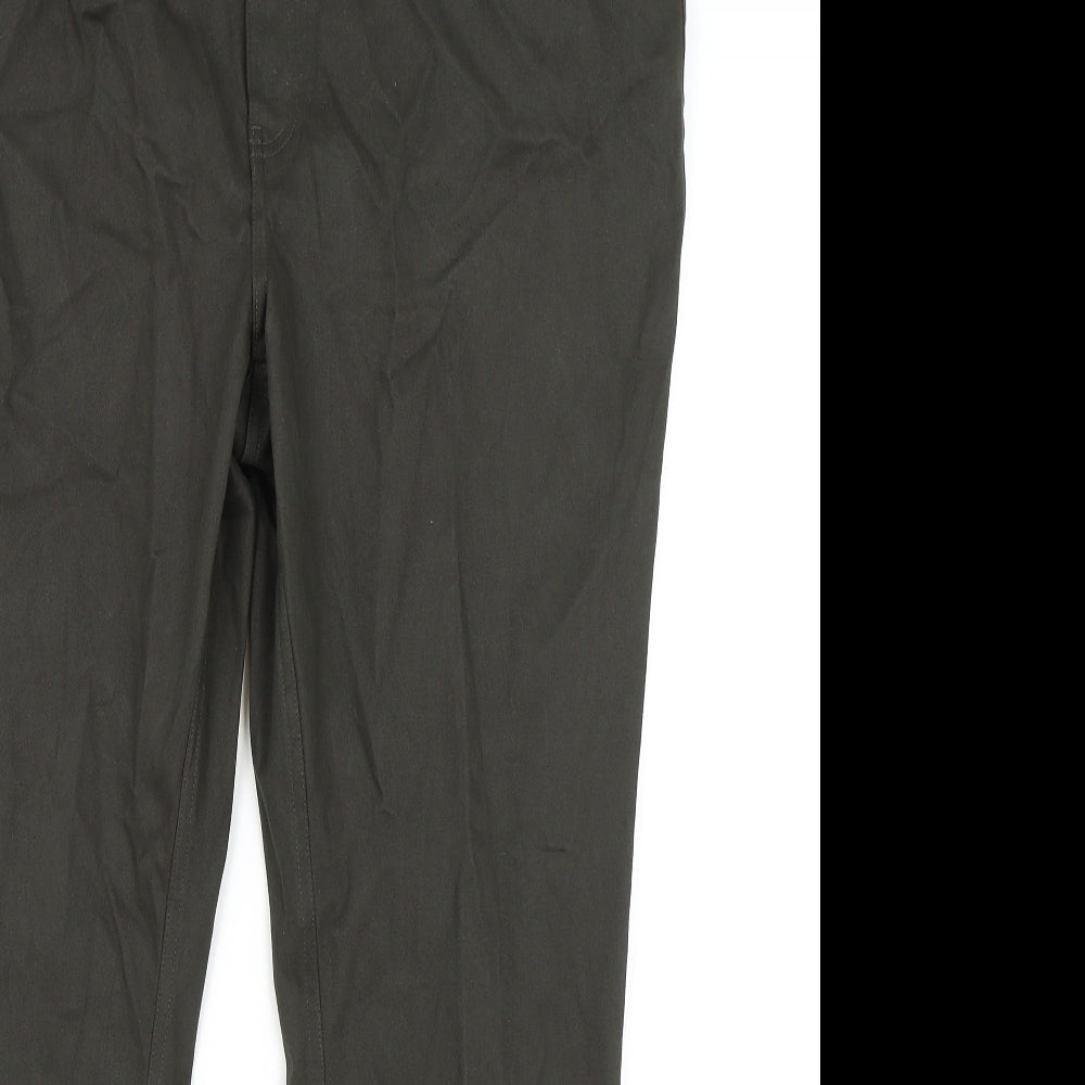 Country Casuals Womens Green Cotton Tapered Jeans Size 20 L29 in Regular Zip