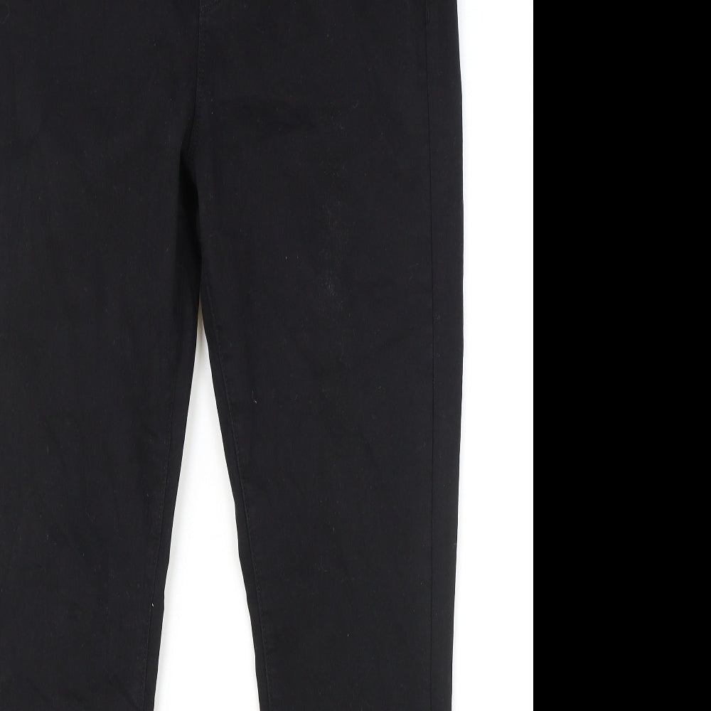 Primark Womens Black Cotton Skinny Jeans Size 16 L30 in Regular Zip