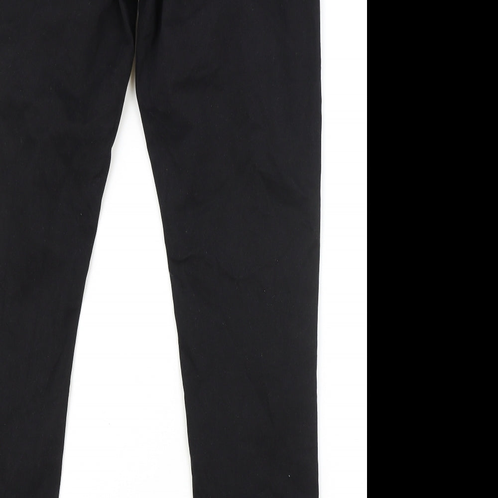 Primark Womens Black Cotton Skinny Jeans Size 16 L30 in Regular Zip
