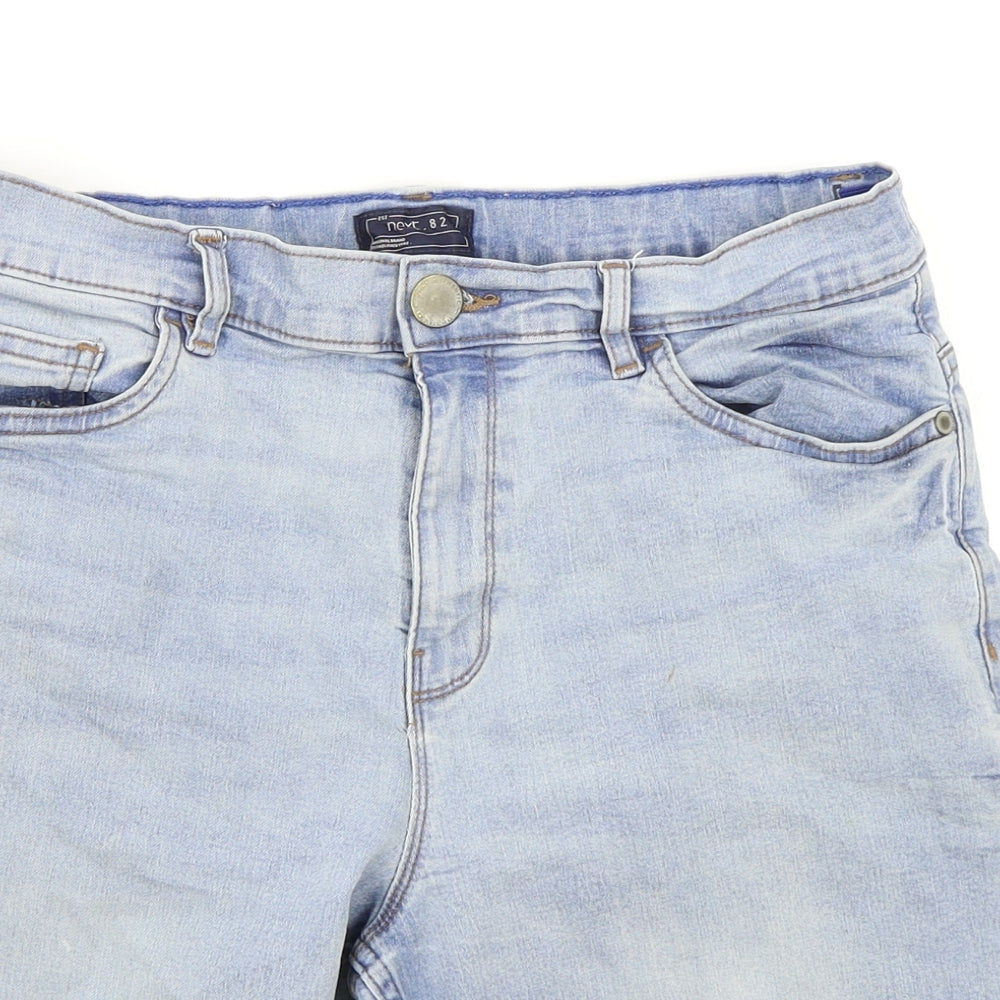 NEXT Boys Blue Cotton Chino Shorts Size 15 Years Regular Zip