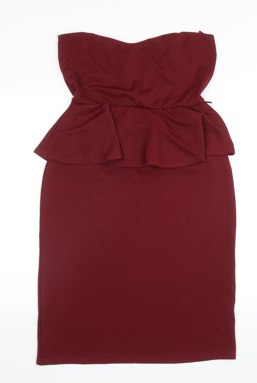 Missi London Womens Red Polyester Pencil Dress Size 16 Sweetheart Pullover