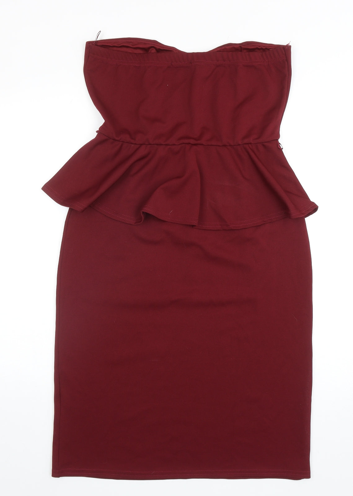 Missi London Womens Red Polyester Pencil Dress Size 16 Sweetheart Pullover