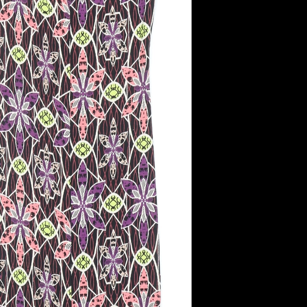 New Look Womens Multicoloured Floral Cotton Bodycon Size 8 Round Neck Pullover