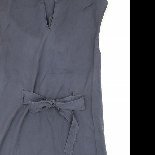Thought Womens Grey Lyocell Shift Size S V-Neck Pullover