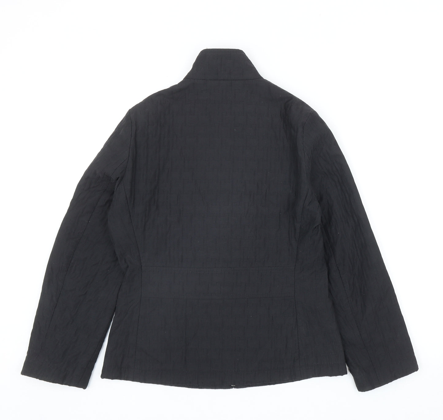 Preworn Womens Black Jacket Size 10 Zip