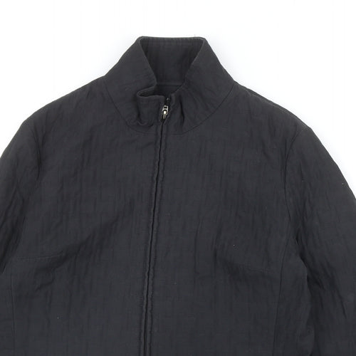 Preworn Womens Black Jacket Size 10 Zip