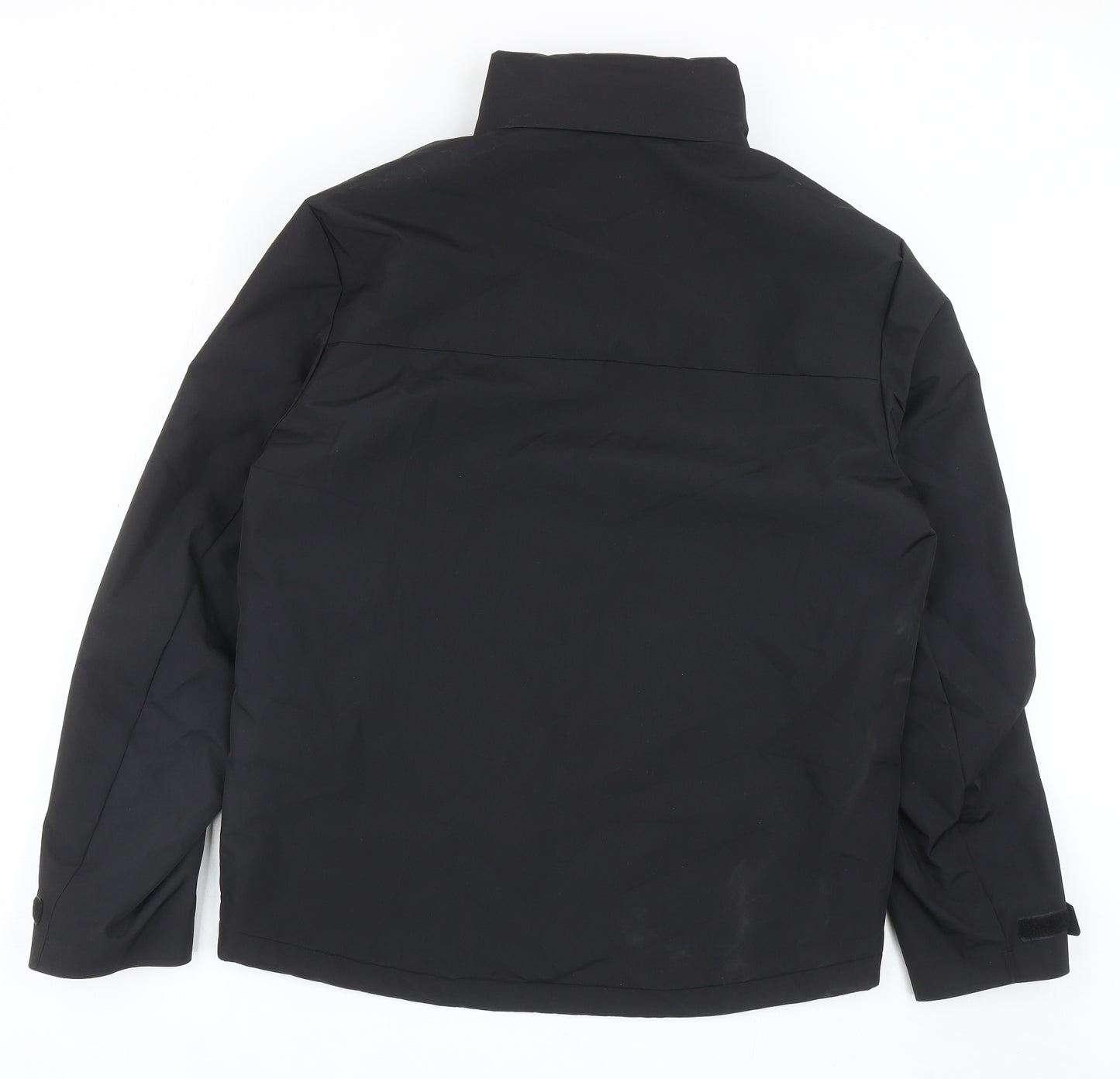 Marks and Spencer Mens Black Rain Coat Coat Size L Snap