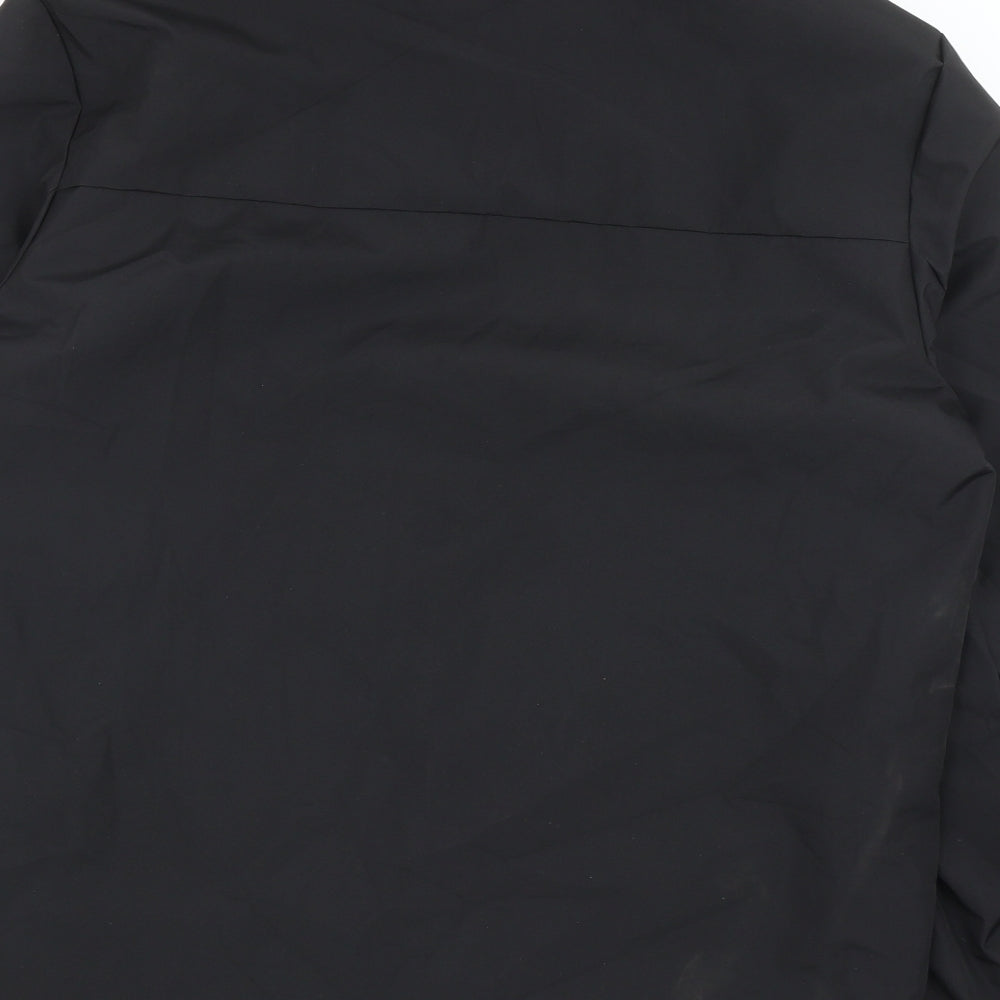 Marks and Spencer Mens Black Rain Coat Coat Size L Snap