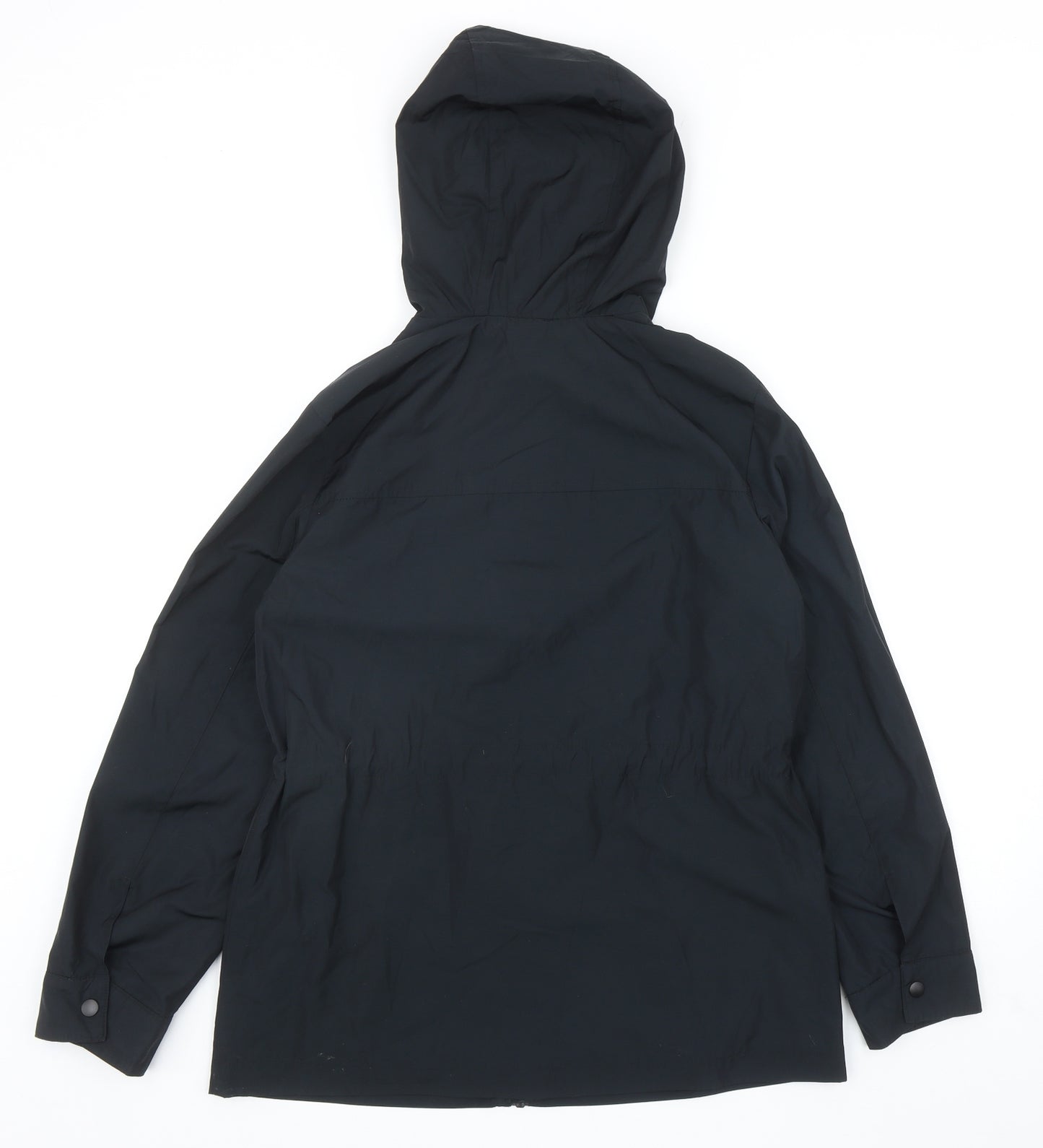 Marks and Spencer Womens Black Rain Coat Coat Size 10 Zip