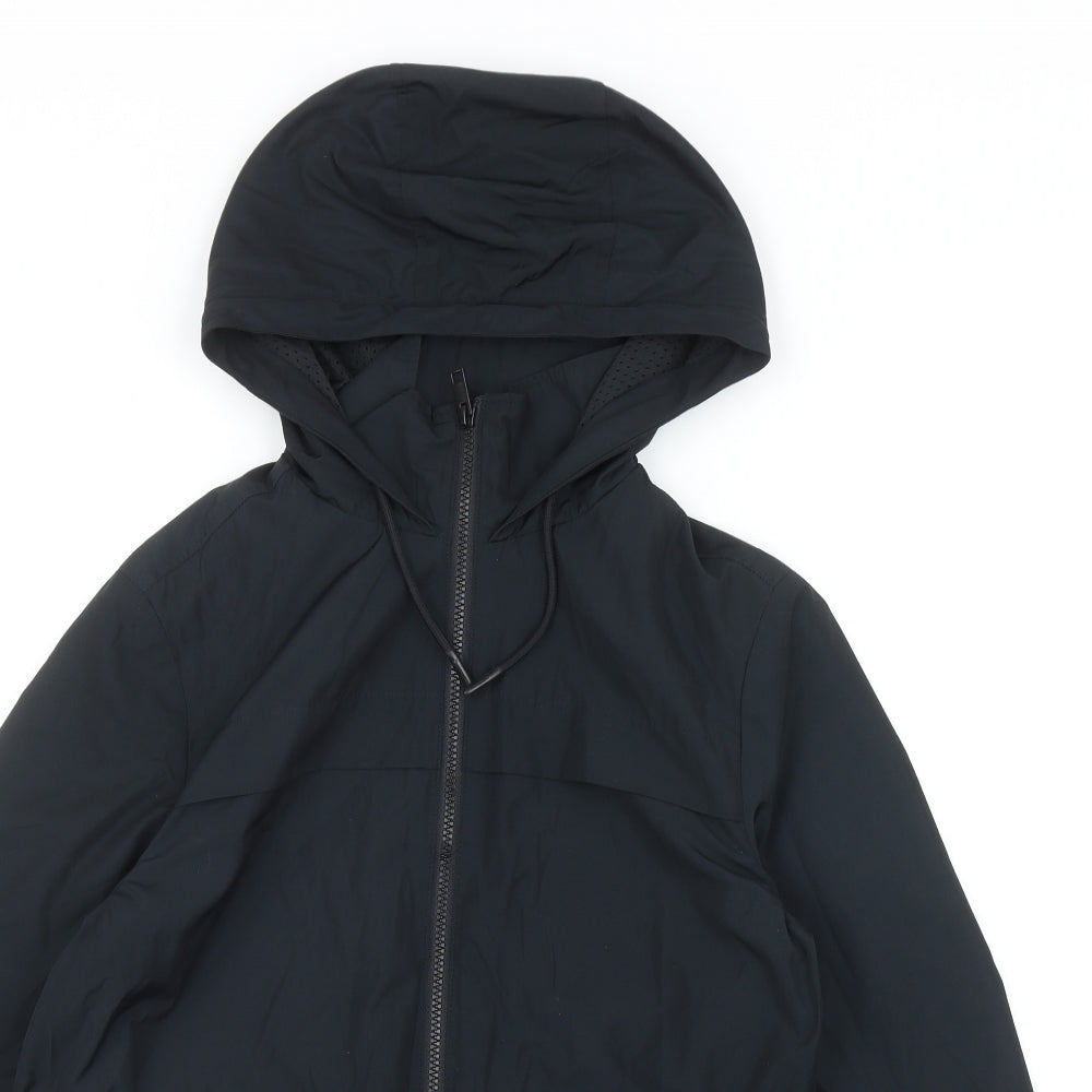 Marks and Spencer Womens Black Rain Coat Coat Size 10 Zip