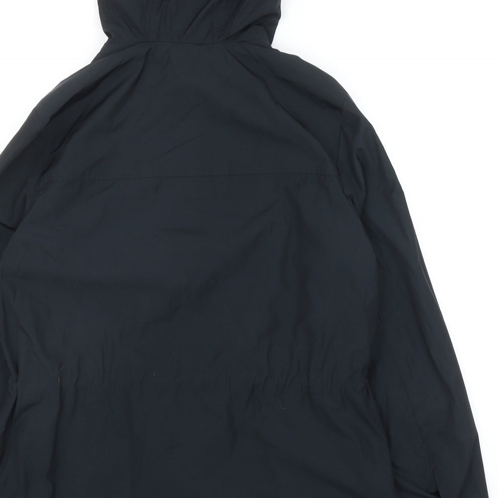 Marks and Spencer Womens Black Rain Coat Coat Size 10 Zip