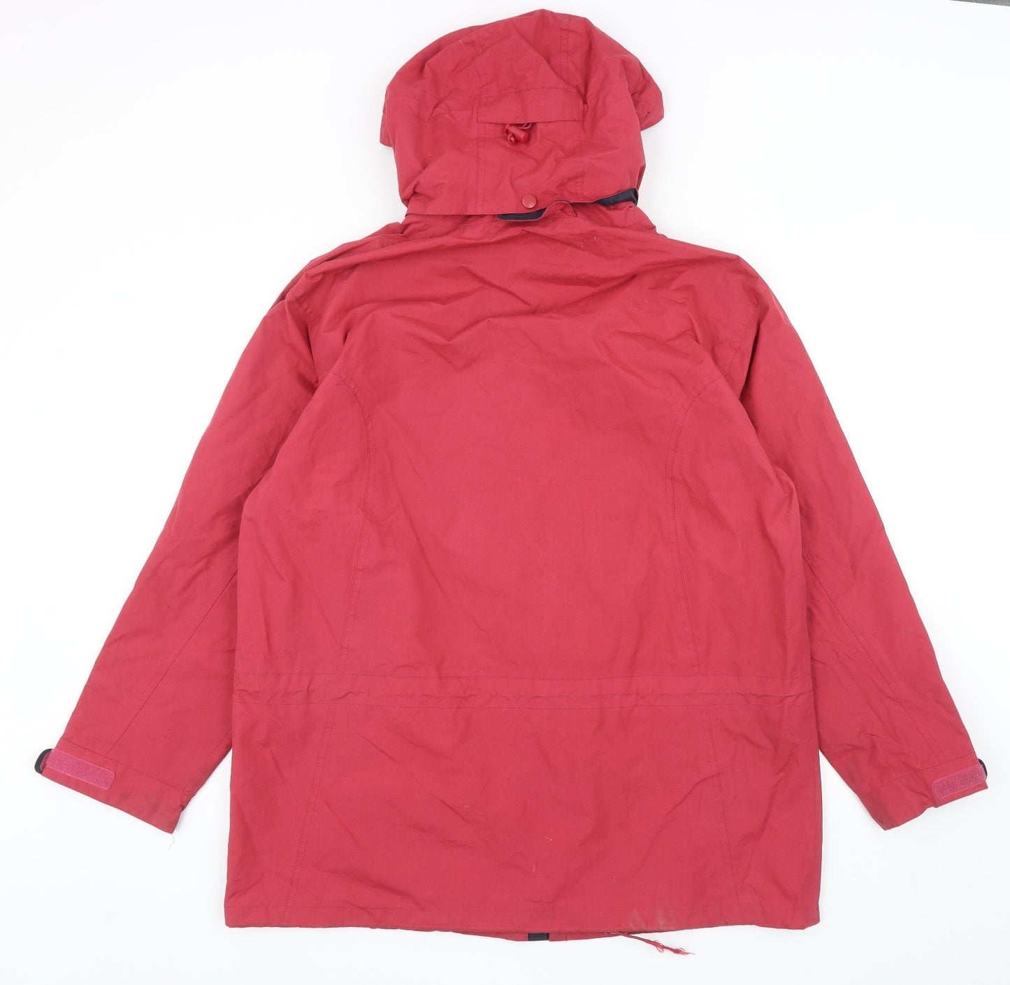 Nordic Alpine Womens Pink Rain Coat Coat Size L Hook & Loop