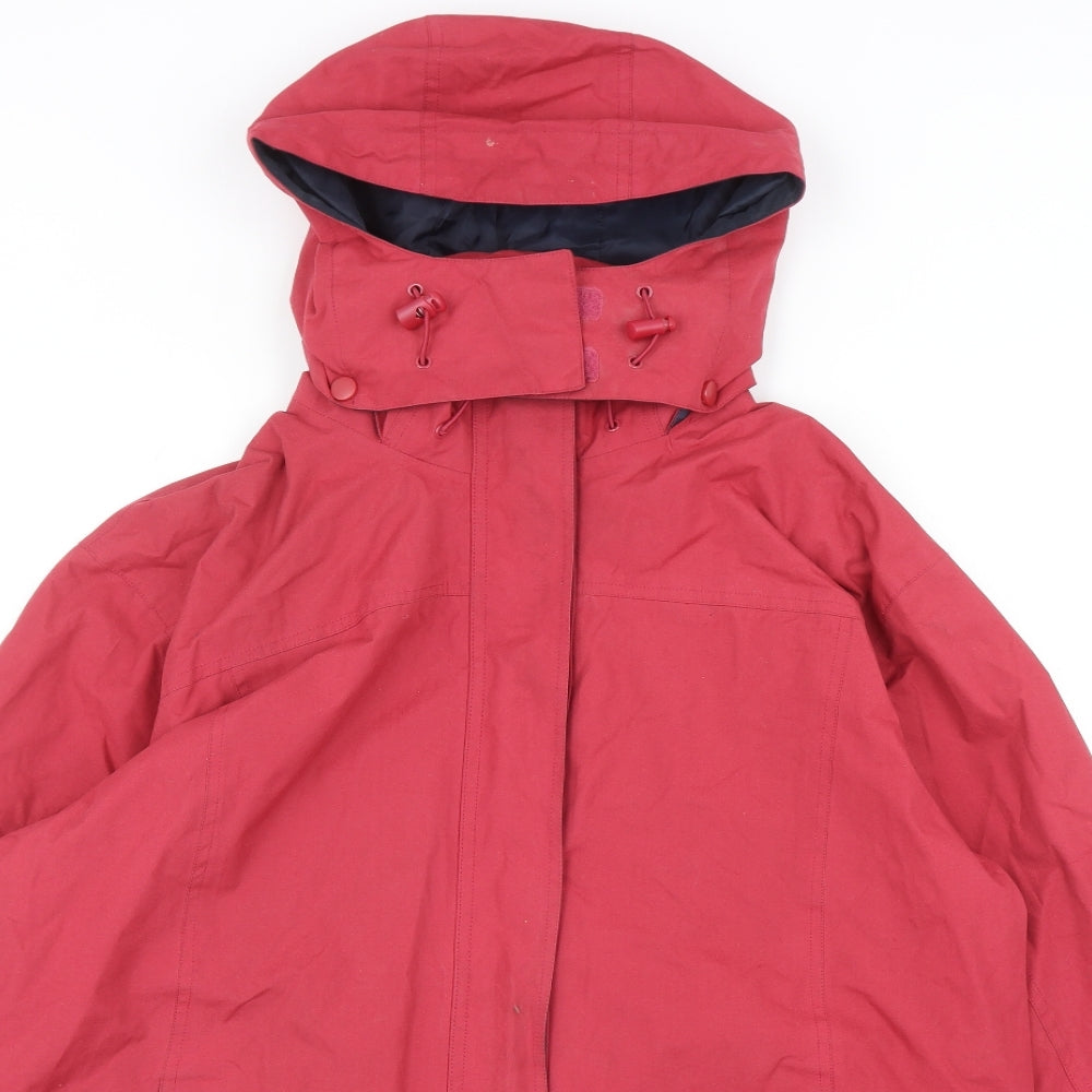 Nordic Alpine Womens Pink Rain Coat Coat Size L Hook & Loop