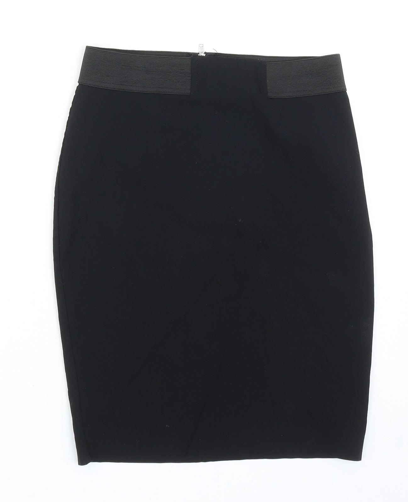 ASOS Womens Black Viscose Straight & Pencil Skirt Size 10 Zip