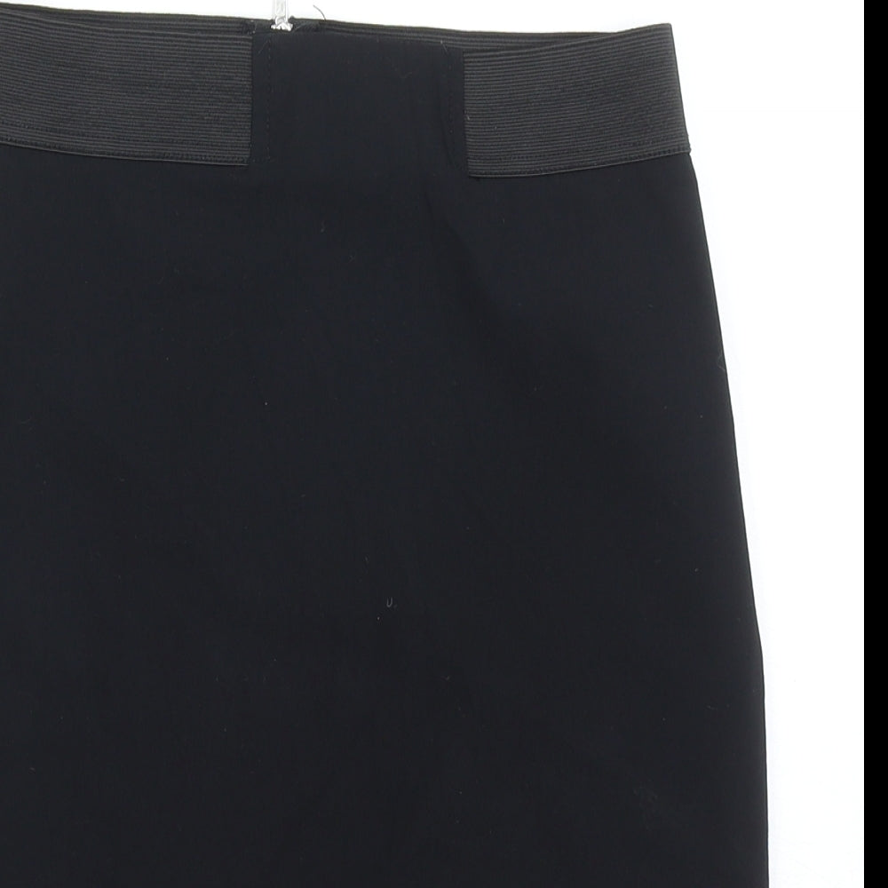 ASOS Womens Black Viscose Straight & Pencil Skirt Size 10 Zip