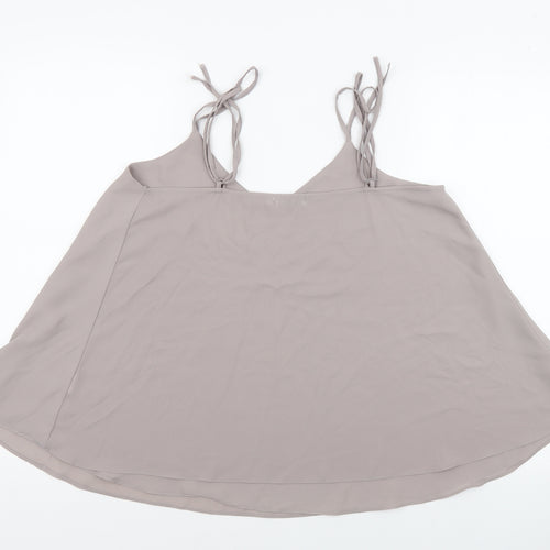 Urban Mist Womens Grey Viscose Camisole Tank Size 10 V-Neck
