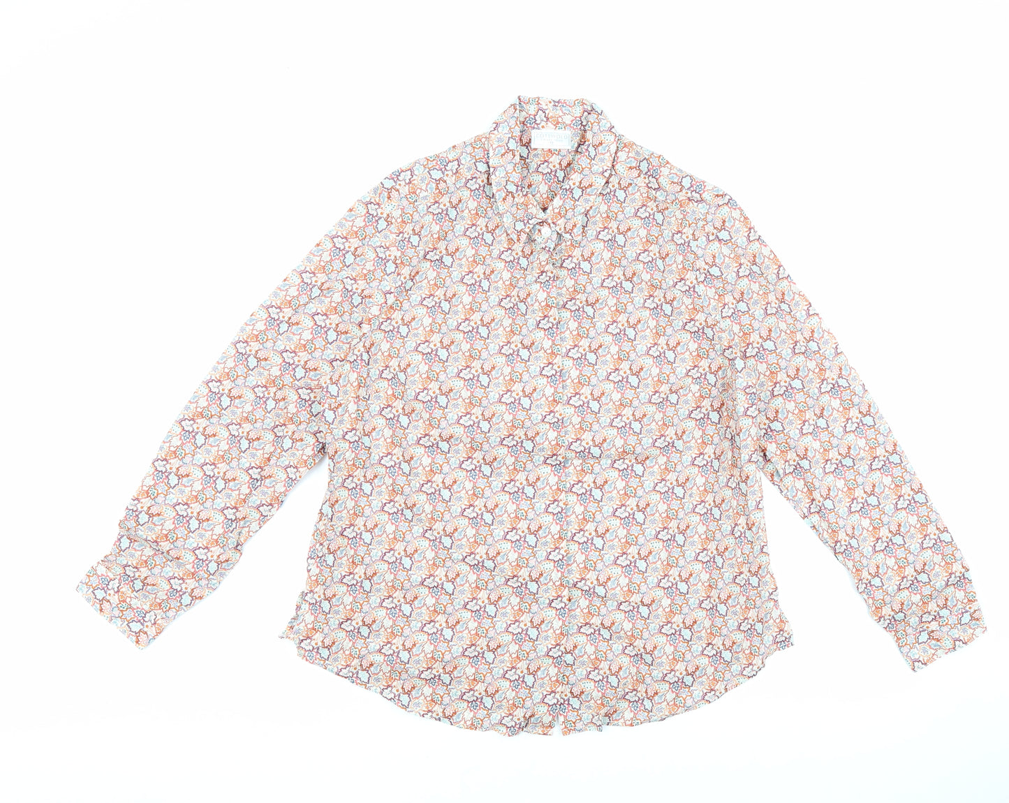 Cotswold Collections Womens Multicoloured Geometric 100% Cotton Basic Button-Up Size 18 Collared - Floral