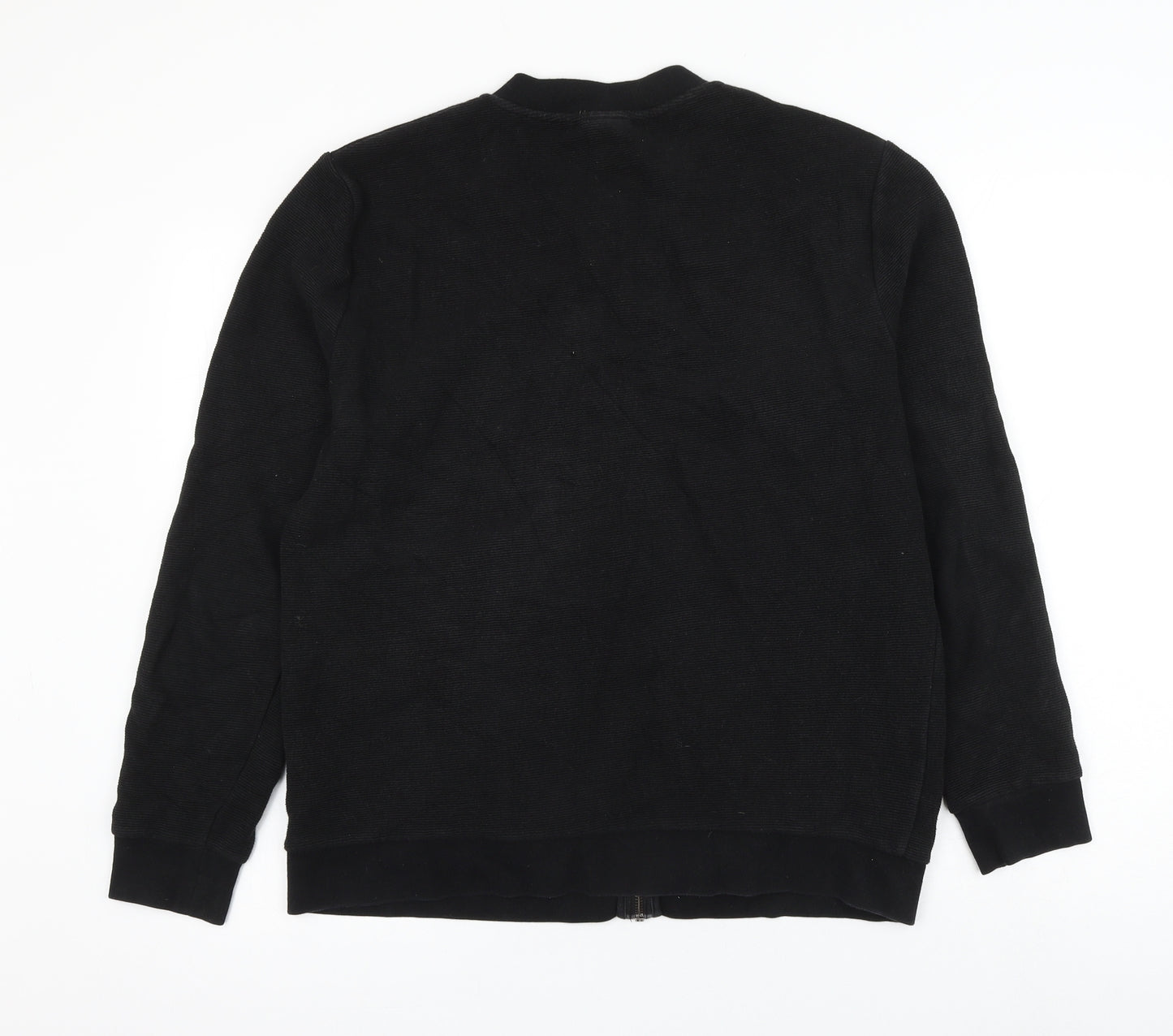 H&M Mens Black Cotton Full Zip Sweatshirt Size L