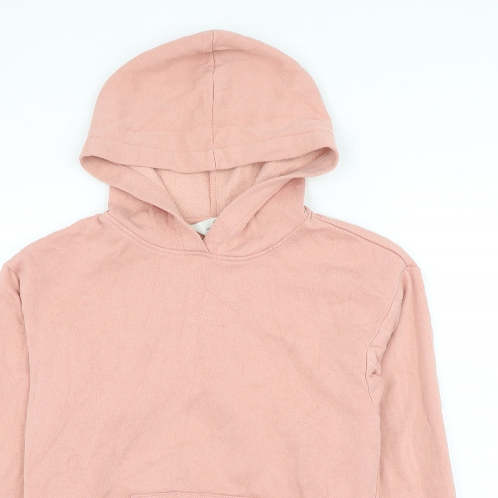 H&M Girls Pink Cotton Pullover Hoodie Size 12-13 Years Pullover - Size 12-14 Years