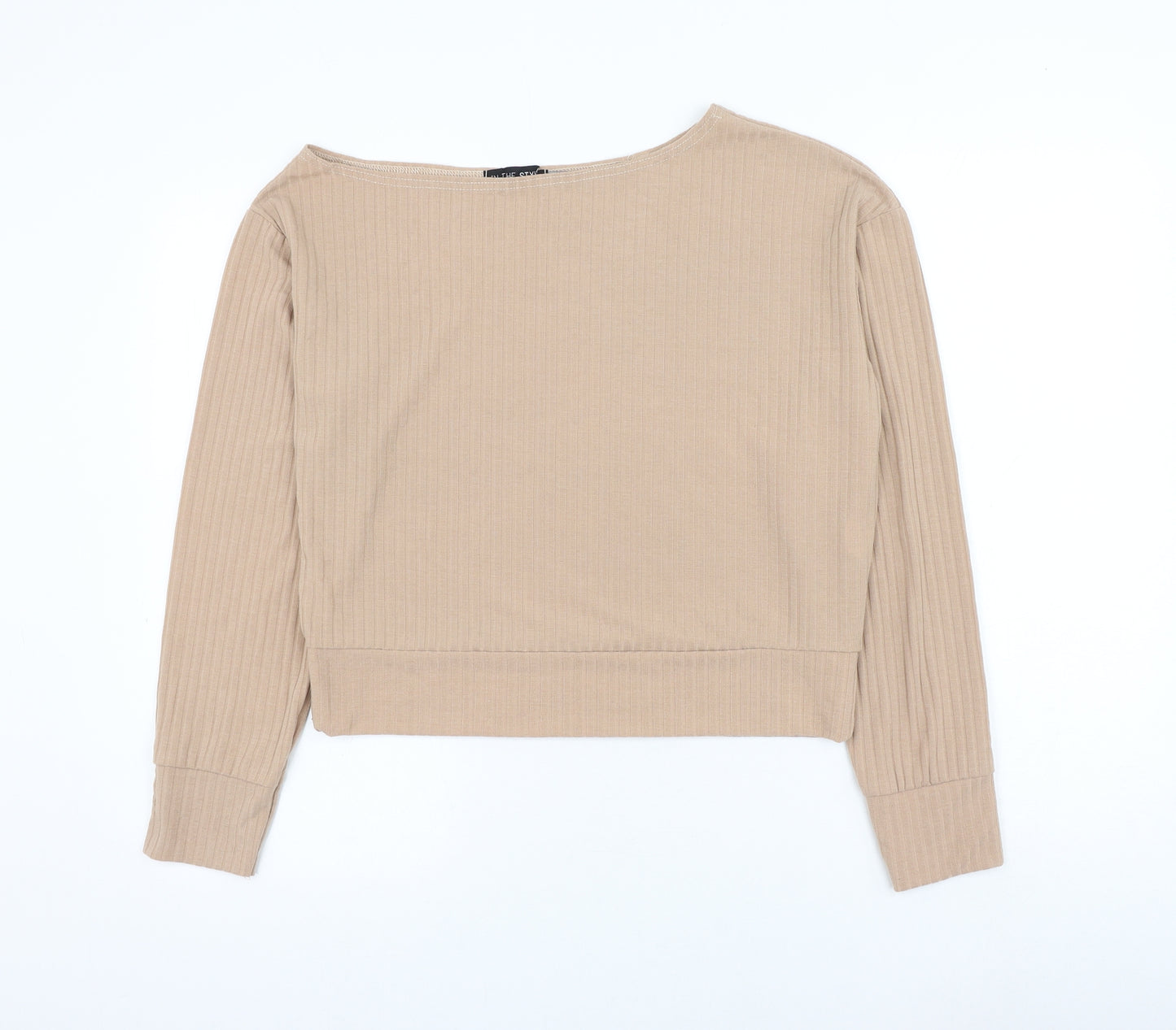 In the Style Womens Brown Boat Neck Polyester Pullover Jumper Size 12