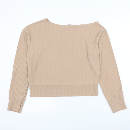 In the Style Womens Brown Boat Neck Polyester Pullover Jumper Size 12