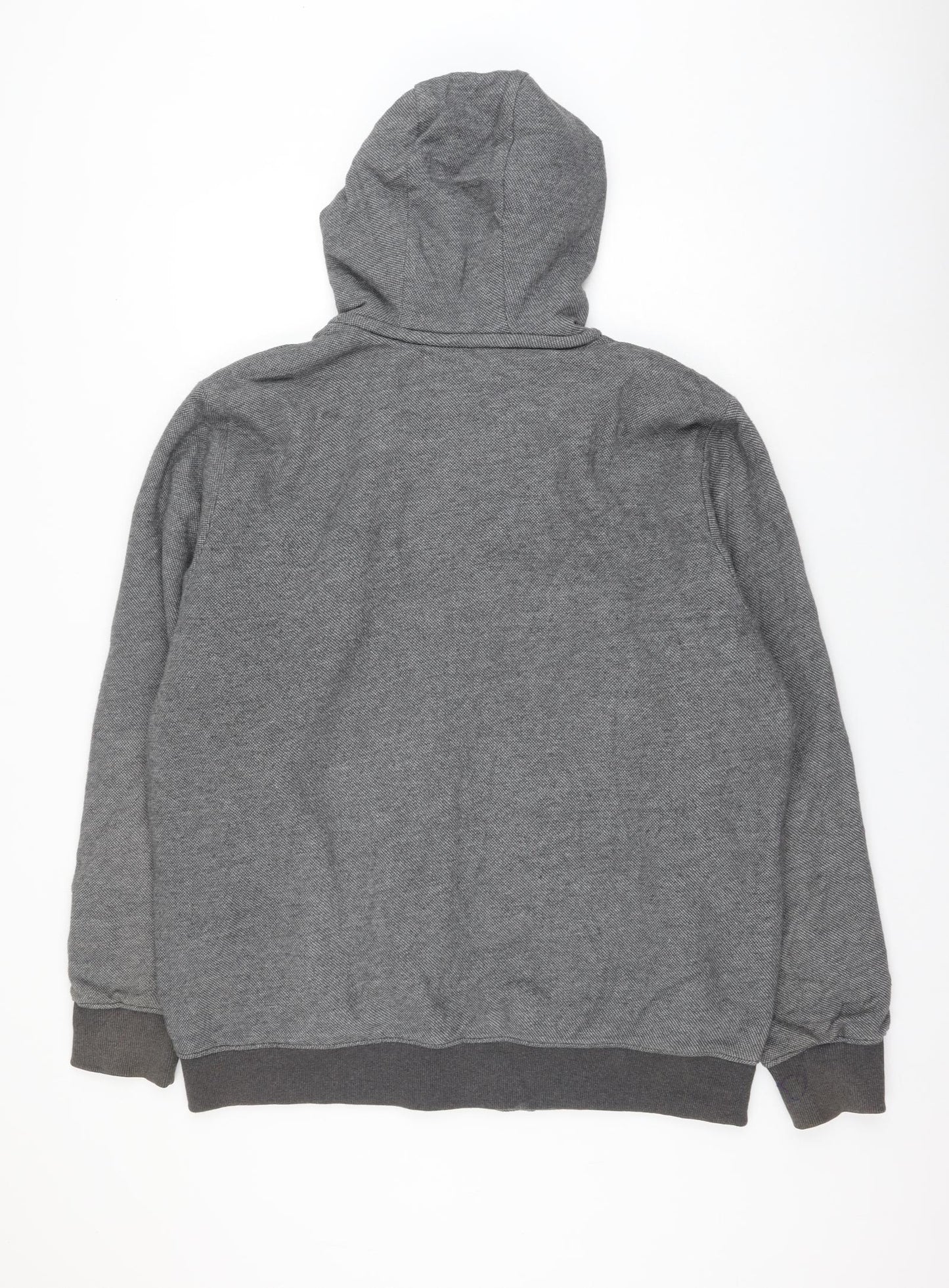 F&F Mens Grey Cotton Full Zip Hoodie Size XL