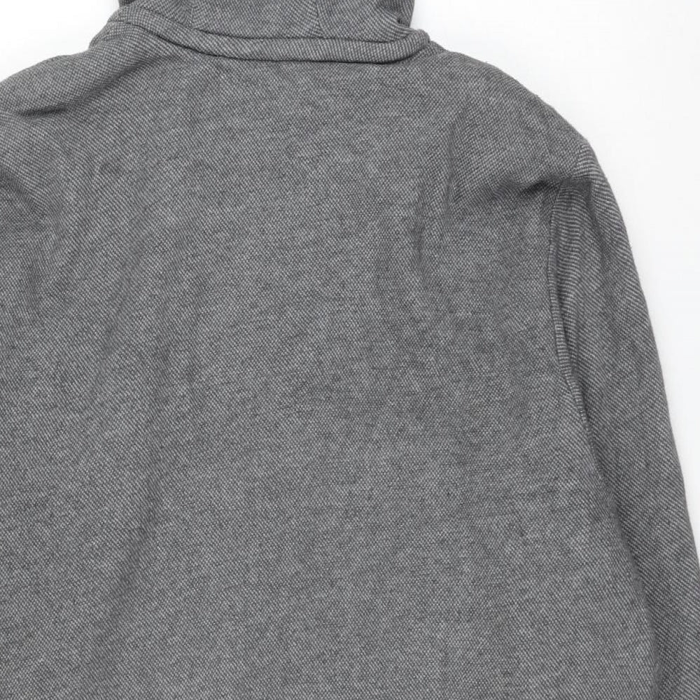 F&F Mens Grey Cotton Full Zip Hoodie Size XL