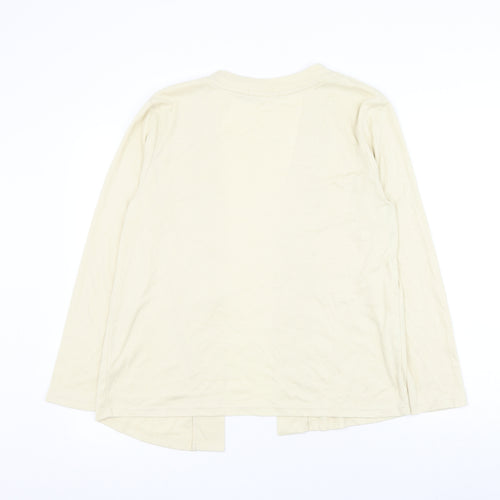 Poppy Womens Beige V-Neck Polyester Cardigan Jumper Size 16
