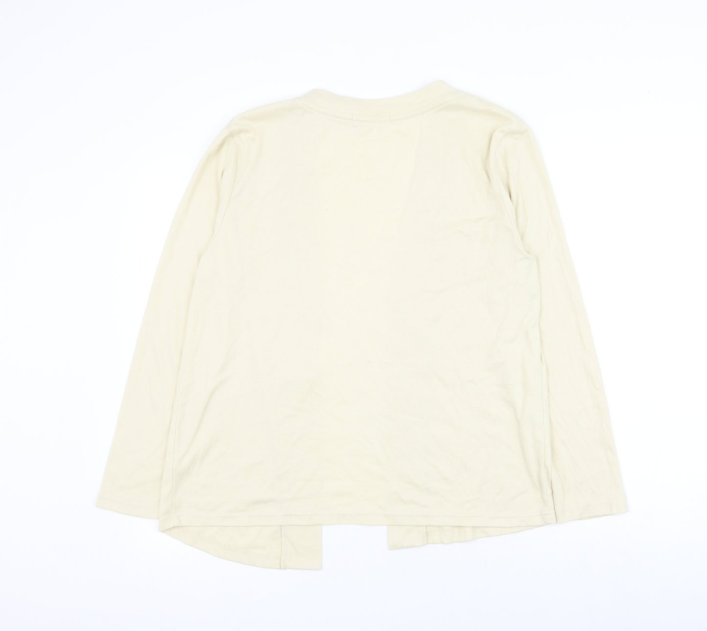 Poppy Womens Beige V-Neck Polyester Cardigan Jumper Size 16