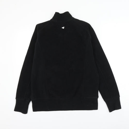 DECATHLON Womens Black Polyester Full Zip Sweatshirt Size 10 Zip