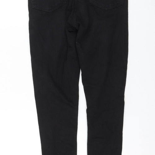 Topshop Womens Black Cotton Skinny Jeans Size 28 in L30 in Regular Zip