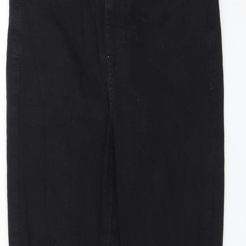 Topshop Womens Black Cotton Skinny Jeans Size 28 in L30 in Regular Zip