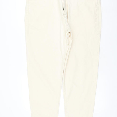 Autograph Womens Ivory Cotton Tapered Jeans Size 40 in L31 in Regular Zip