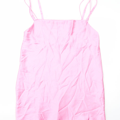 Zara Womens Pink Polyester A-Line Size XL Cowl Neck Pullover