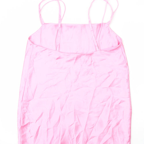 Zara Womens Pink Polyester A-Line Size XL Cowl Neck Pullover
