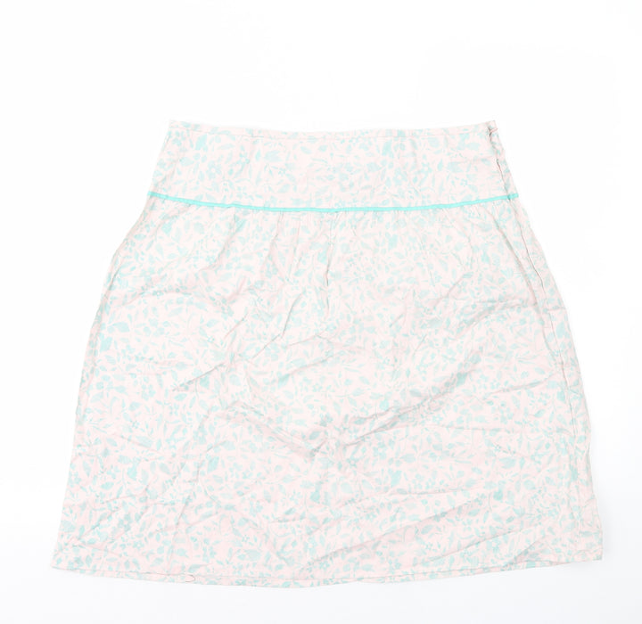 MK Womens Multicoloured Geometric Cotton A-Line Skirt Size 14 Zip