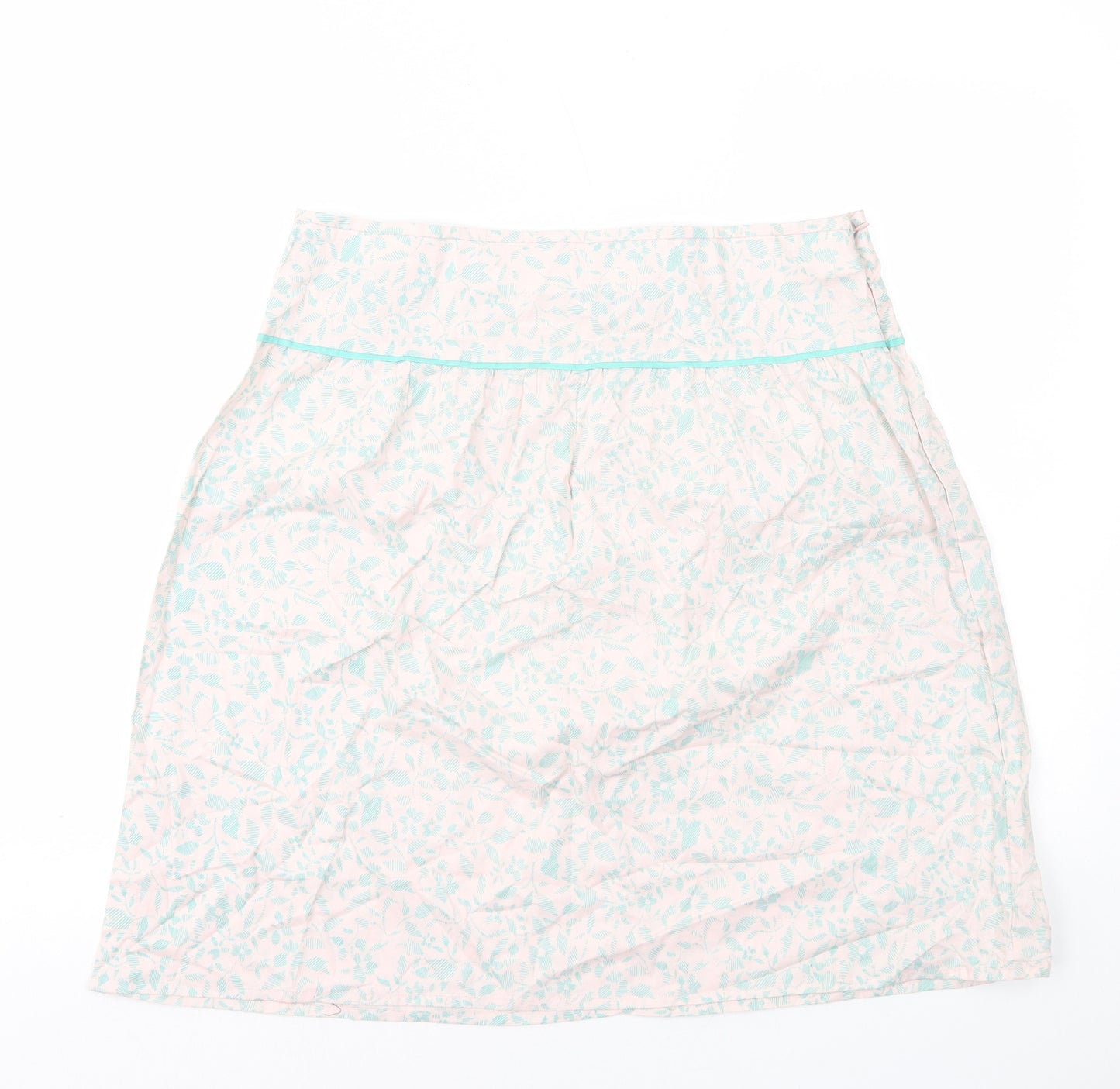MK Womens Multicoloured Geometric Cotton A-Line Skirt Size 14 Zip